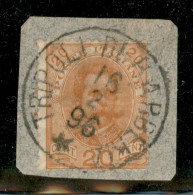 Uffici Postali All'Estero - Levante - Tripoli Di Barberia - Tripoli Di Barberia 16.2.1896 (7 Pti) - 20 Cent Umberto (61  - Other & Unclassified