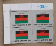 Ny83-01 : Nations-Unies (N-Y) - Drapeaux Des Etats Membres De L'ONU (IV), Malawi Avec Une Vignette - Neufs