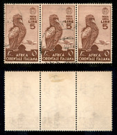 Colonie - Africa Orientale Italiana - 1938 - 5 Lire Posta Aerea (9) - Striscia Di 3 Usata (255+) - Other & Unclassified