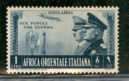 Colonie - Africa Orientale Italiana - 1941 - 1 Lira Fratellanza (21) - Ottimamente Centrato - Gomma Integra - Sonstige & Ohne Zuordnung
