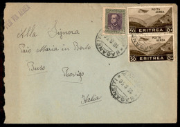 Colonie - Africa Orientale Italiana - Saganeiti (P.ti 8) - Aerogramma Per Rovigo Del 18.8.36 (197 + Coppia 18 Aerea - Er - Altri & Non Classificati