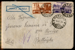 Colonie - Africa Orientale Italiana - Nefasit (P.ti 8) - Busta Per Rovigo Del 4.4.36 (206 + 208 Eritrea) - Altri & Non Classificati