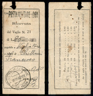 Colonie - Africa Orientale Italiana - Posta Militare N. 1001 (P.ti 9) Su Ricevuta Vaglia Del 10.12.40 - Sonstige & Ohne Zuordnung