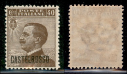 Colonie - Castelrosso - 1922 - 40 Cent Michetti (6) - Gomma Originale (100) - Autres & Non Classés