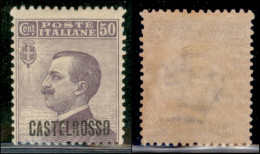 Colonie - Castelrosso - 1922 - 50 Cent Michetti (7) - Gomma Integra (250) - Otros & Sin Clasificación