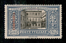 Colonie - Cirenaica - 1924 - 1 Lira Manzoni (15) - Gomma Originale - Sonstige & Ohne Zuordnung