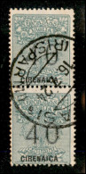 Colonie - Cirenaica - 1924 - 40 Cent (2) - Coppia Verticale Usata - Un Valore Con Foro Di Spillo (300) - Altri & Non Classificati