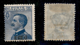 Colonie - Egeo - Emissioni Generali - 1912 - 25 Cent (1da) Con Soprastampa In Basso - Gomma Originale - Autres & Non Classés