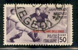 Colonie - Egeo - Emissioni Generali - 1934 - 50 Cent Calcio (77) - Usato - Autres & Non Classés