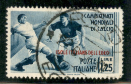 Colonie - Egeo - Emissioni Generali - 1934 - 1,25 Lire Calcio (78) - Usato - Sonstige & Ohne Zuordnung
