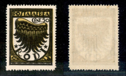 Colonie - Egeo - Emissioni Generali - 1934 - 50 Cent Ala Posta Aerea (30) Con Filigrana Lettere Centrali + Corona Diritt - Autres & Non Classés