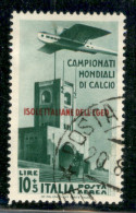 Colonie - Egeo - Emissioni Generali - 1934 - 10 + 5 Lire Calcio Posta Aerea (37) - Usato - Other & Unclassified
