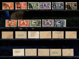 Colonie - Egeo - Emissioni Generali - 1934 - Pacchi Postali (1/11) - Serie Completa - Due Metà Usate Per Ciascun Valore - Autres & Non Classés