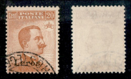 Colonie - Egeo - Lero - 1921 - 20 Cent Michetti (11) Usato (180) - Autres & Non Classés