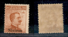 Colonie - Egeo - Nisiro - 1917 - 20 Cent Michetti (9) - Gomma Integra - Otros & Sin Clasificación