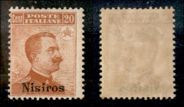 Colonie - Egeo - Nisiro - 1917 - 20 Cent Michetti (9) - Gomma Originale (220) - Sonstige & Ohne Zuordnung