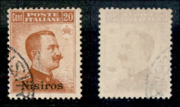Colonie - Egeo - Nisiro - 1917 - 20 Cent Michetti (9) Usato (300) - Other & Unclassified