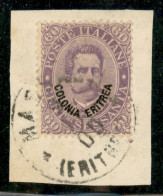 Colonie - Eritrea - 1893 - 60 Cent Umberto I (9) - Usato Su Frammento (Massaua 9.11.00) - Andere & Zonder Classificatie