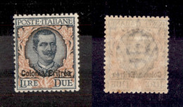 Colonie - Eritrea - 1925 - 2 Lire Floreale (95) - Ben Centrato - Gomma Integra - Sonstige & Ohne Zuordnung