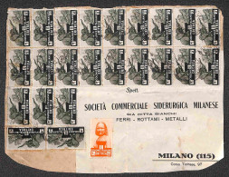 Colonie - Eritrea - Fronte Di Pacco Da Asmara A Milano Del 18.8.1937 Con Affrancatura Multipla (ventitre 210 + 212 Non A - Autres & Non Classés
