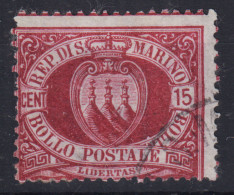 SAN MARINO 1892-94 15 CENTESIMI N.15 USATO - Usados