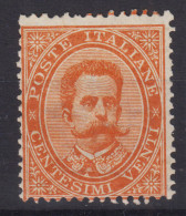 REGNO D'ITALIA 1879 UMBERTO I 20 CENTESIMI N.39 G.O MLH* - Neufs