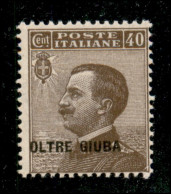 Colonie - Oltre Giuba - 1925 - 40 Cent Michetti (9-varietà Ba) - Soprastampa A Sinistra - Gomma Integra - Non Catalogato - Other & Unclassified