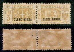 Colonie - Oltre Giuba - 1925 - 3 Lire Pacchi Postali (8) - Gomma Originale (120) - Autres & Non Classés