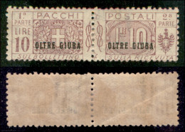 Colonie - Oltre Giuba - 1925 - 10 Lire Pacchi Postali (10) - Gomma Originale (160) - Other & Unclassified