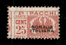 Colonie - Somalia - 1941 - Metà Sinistra Del 25 Cent Pacchi Postali (56 Madre Varietà) - Dentellatura Verticale Spostata - Other & Unclassified