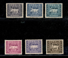 Occupazioni Straniere Delle Colonie - Somalia A.F.I.S. - 1950 - Segnatasse (1/6) - Serie Completa - Gomma Integra - Otros & Sin Clasificación