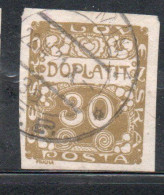 CZECH CECA CZECHOSLOVAKIA CESKA CECOSLOVACCHIA 1918 1920 POSTAGE DUE DOPLATIT 30h USED USATO OBLITERE' - Timbres-taxe