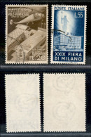 Repubblica - 1951 - Fiera Di Milano (657/658) - Serie Completa Usata (90) - Otros & Sin Clasificación