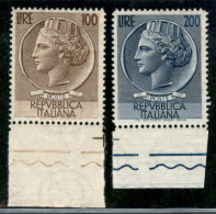 Repubblica - 1954 - Siracusana Ruota (747/748) - Serie Completa - Gomma Integra (180) - Andere & Zonder Classificatie