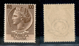 Repubblica - 1954 - 100 Lire Siracusana (747) - Gomma Integra (175) - Otros & Sin Clasificación