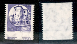 Repubblica - 1988 - Venafro - 750 Lire Castelli (1530G) - Taglio Spostato - Gomma Integra - Other & Unclassified