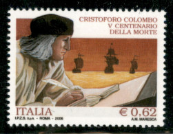 Repubblica - 2006 - 0.62€ Colombo (2907 Varietà) - Gommato Al Recto - Gomma Integra - Cert. Terrachini - Other & Unclassified