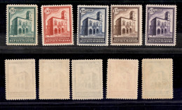 SAN MARINO - 1932 - Palazzetto (159/163) - Serie Completa - Gomma Integra - Traccia Di Linguella Sul 50 Cent (1.750) - Otros & Sin Clasificación