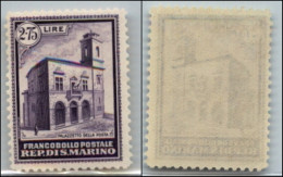 SAN MARINO - 1932 - 2,75 Lire Palazzetto (163) - Gomma Integra (250) - Other & Unclassified