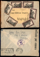 SAN MARINO - Fondazione Fasci - Due 5 Cent (186) + Quattro 10 Cent (187) Su Busta Per Milano Del 1.5.41 - Censure - Sonstige & Ohne Zuordnung