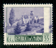 SAN MARINO - 1949 - 35 Lire Paesaggi (352a) - Centro Spostato - Gomma Integra - Sonstige & Ohne Zuordnung