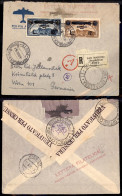 SAN MARINO - Zeppelin - 10 Lire (13 - Aerea) + 12 Lire (14 - Aerea) - Aerogramma Raccomandato Per La Germania Del 6.8.41 - Autres & Non Classés