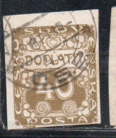 CZECH CECA CZECHOSLOVAKIA CESKA CECOSLOVACCHIA 1918 1920 POSTAGE DUE DOPLATIT 40h USED USATO OBLITERE' - Impuestos