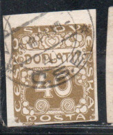 CZECH CECA CZECHOSLOVAKIA CESKA CECOSLOVACCHIA 1918 1920 POSTAGE DUE DOPLATIT 40h USED USATO OBLITERE' - Postage Due