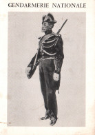 Gendarmerie Nationale, Uniforme XIXe - Groupement Du Loiret - Carte Double Non Circulée - Polizei - Gendarmerie