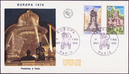 Europa CEPT 1978 France - Frankreich FDC4 Y&T N°2008 à 2009 - Michel N°2098 à 2099 - 1978