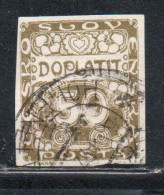 CZECH CECA CZECHOSLOVAKIA CESKA CECOSLOVACCHIA 1918 1920 POSTAGE DUE DOPLATIT 50h USED USATO OBLITERE' - Timbres-taxe