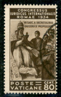 VATICANO - 1935 - 80 Cent Congresso Giuridico (45) - Usato (60) - Otros & Sin Clasificación