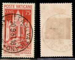 VATICANO - 1936 - 75 Cent Stampa Cattolica (51) - Usato (120) - Other & Unclassified