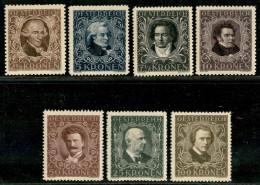 EUROPA - AUSTRIA - 1922 - Compositori (418A/424A) Serie Completa - Gomma Originale - Andere & Zonder Classificatie